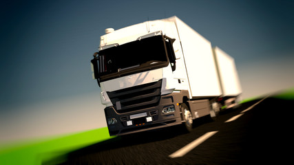 Obraz na płótnie Canvas Stylish Cargo Delivery Truck / concept logistics 