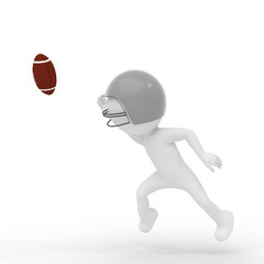 Stick Figure Playing Football