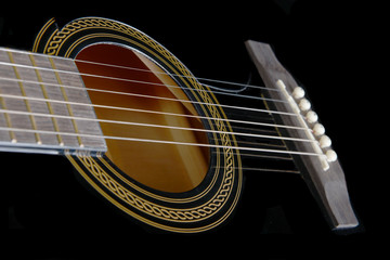 Obraz na płótnie Canvas A Beautiful Acoustic Guitar