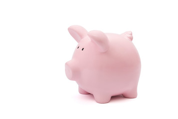 Piggy bank on white background with clipping path 