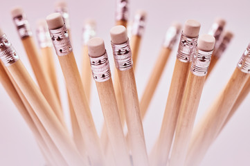 Close-up photo of a group of pencils.