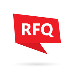 RFQ (Request For Quotation) acronym on a speach bubble- vector illustration