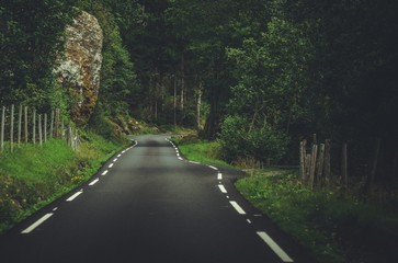 Narrow Norwegian Road