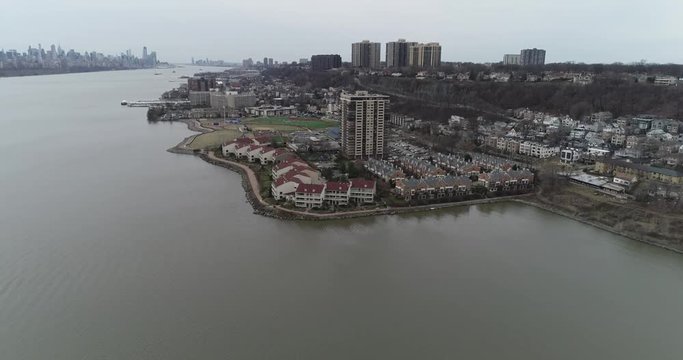 Aerial of Edgewater, New Jersey