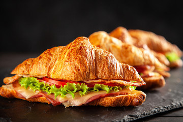 Classic BLT croissant sandwiches