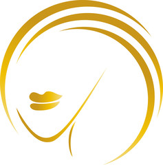 Frau, Gesicht, Haare, Friseur und Frisuren Logo