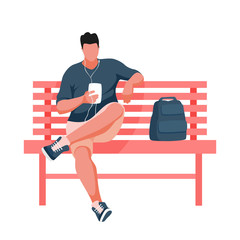 man sitting on a bench
