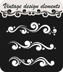 Vintage decorative design elements