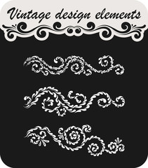 Vintage decorative design elements