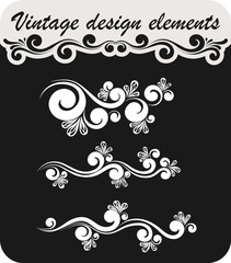 Vintage decorative design elements