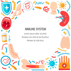 Fototapeta premium Immune system vector concept