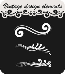 Vintage decorative design elements