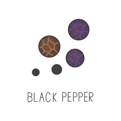 black pepper line vector illustration, cooking isolated icon.