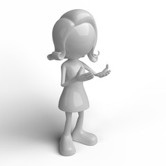 Woman character in different positions