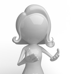 Woman character in different positions