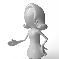 Female character 3D in different positions