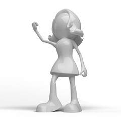 Female character 3D in different positions