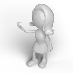 Female character 3D in different positions