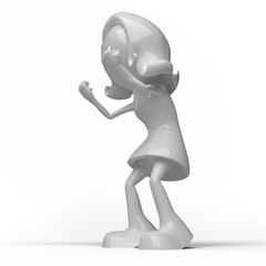 Female character 3D in different positions