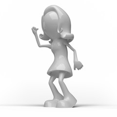 Female character 3D in different positions