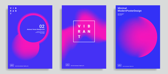 Set of trendy abstract design template - obrazy, fototapety, plakaty