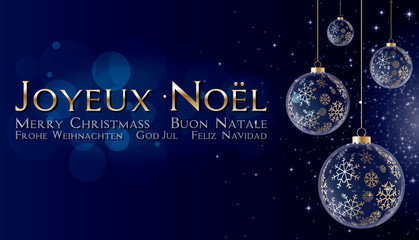 Joyeux no&euml;l bleu