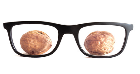 GAFAS CON NUECES DETRÁS DE CRISTALES