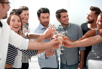 creative business team celebrates their success