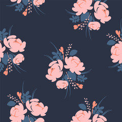 Floral abstract seamless pattern. Vector design for different surfases.