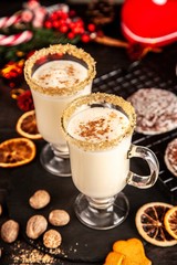 Traditional eggnog for Christmas