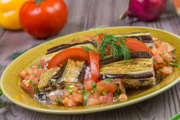 grilled zucchini and tomatoes