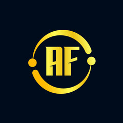 Initial Letter AF Logo Template Design