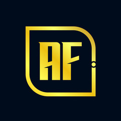 Initial Letter AF Logo Template Design