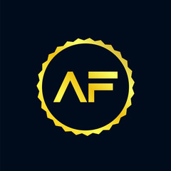Initial Letter AF Logo Template Design