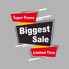 Collection of Sale Discount Banners, Popup, Labels, Ribbon, Tags, Emblems. Flat design full color. EPS 10 Vector