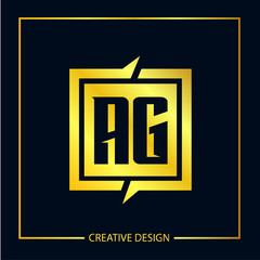 Initial Letter AG Logo Template Design