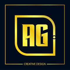 Initial Letter AG Logo Template Design