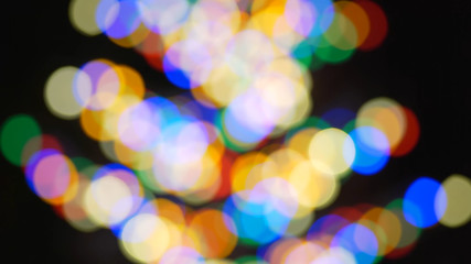 Fototapeta premium Blurry out of focus lights in tree form for green screen