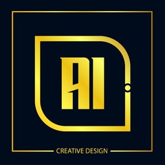 Initial Letter AI Logo Template Design
