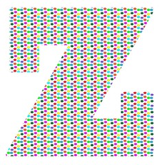colorful polka dotted uppercase letter X - 229267721
