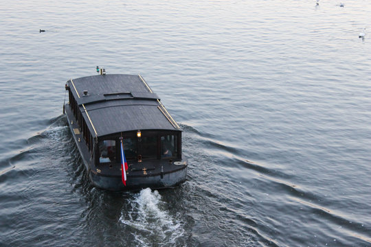 Cozy boat on the river