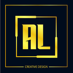 Initial Letter AL Logo Template Design
