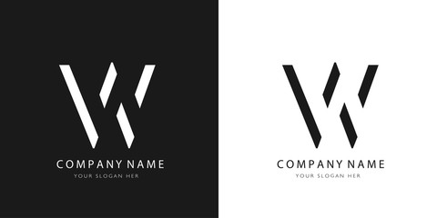 W logo letter design	