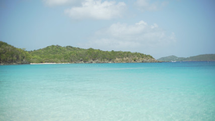 Background Plate of Caribbean waters on St. John's island for green screen