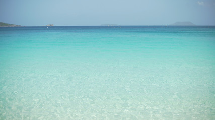 Fototapeta na wymiar Background Plate of Open Caribbean water off the coast of St. John's