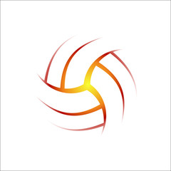 Volleyball outline background