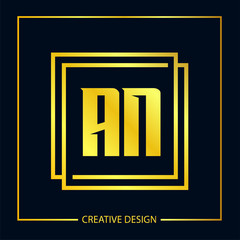 Initial Letter AN Logo Template Design