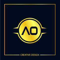 Initial Letter AO Logo Template Design