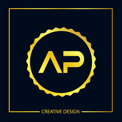 Initial Letter AP Logo Template Design