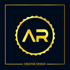 Initial Letter AR Logo Template Design
